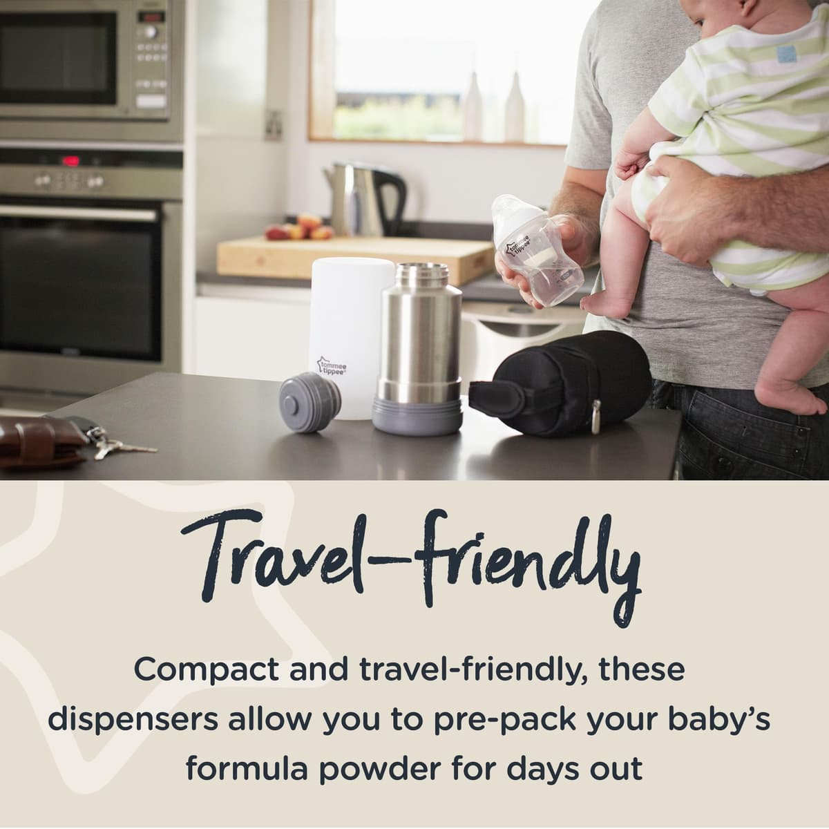 Tommee Tippee Milk Powder Dispensers, 6 Pack of Formula Powder Dispensers, Holds up to 8 Scoops of Formula, Travel Friendly and Space Saving — view 3