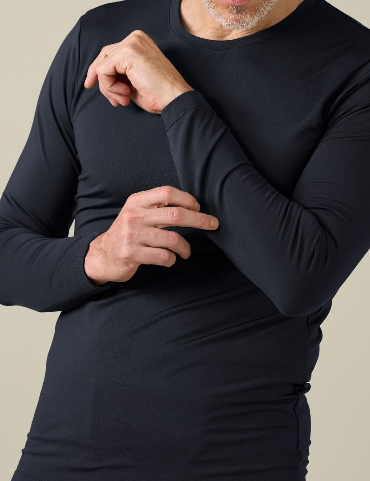 LAPASA Camiseta Termica Hombre Manga Larga Cuello Redondo Ropa Interior de Invierno Top Thermal Ligero/Cálido/Extra Cálido M09/M26/M55 — view 3