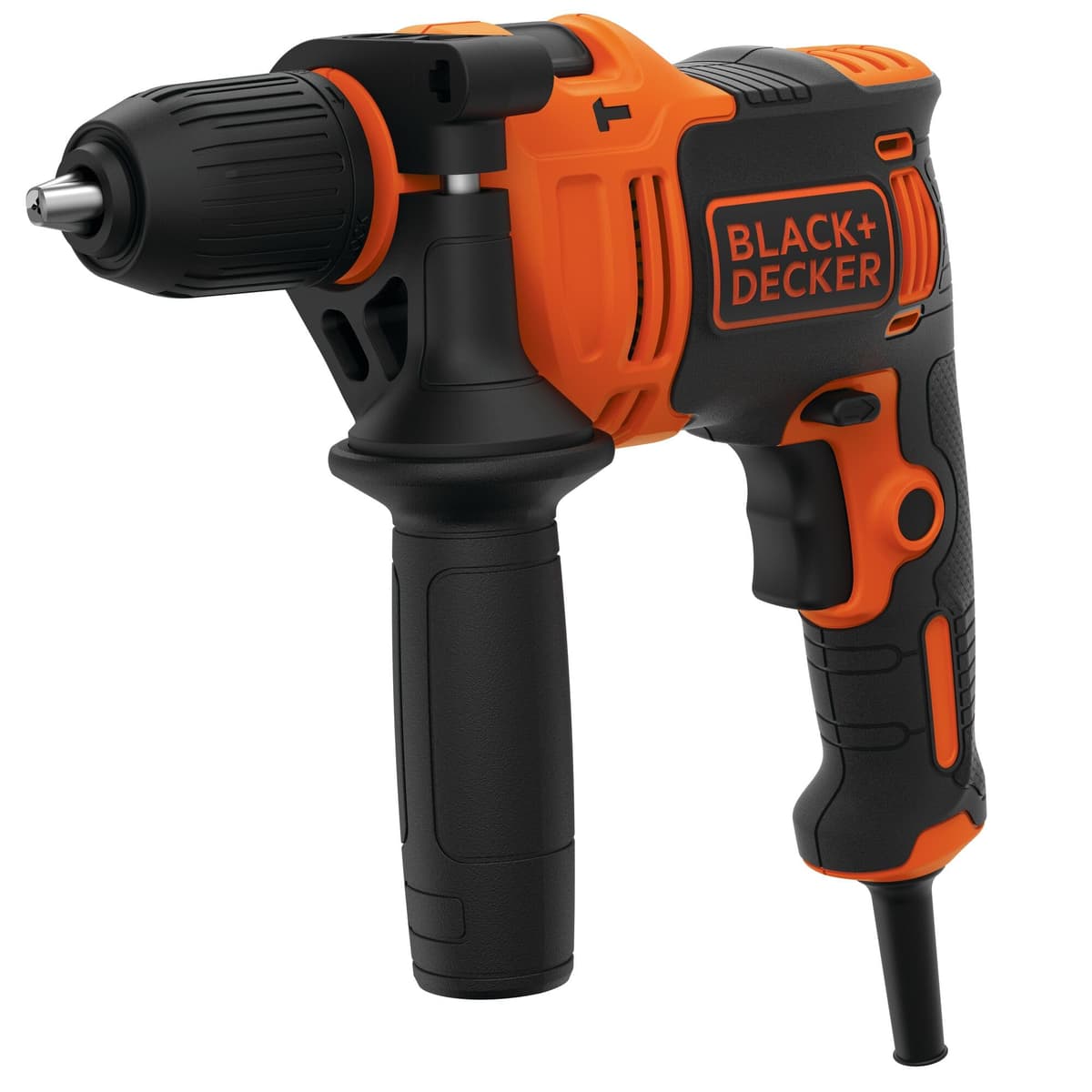 BLACK+DECKER 710W Taladro percutor con cable de alto rendimiento, 0-2800 RPM, con 4 brocas y caja de kits, BEH710K-QS — view 2