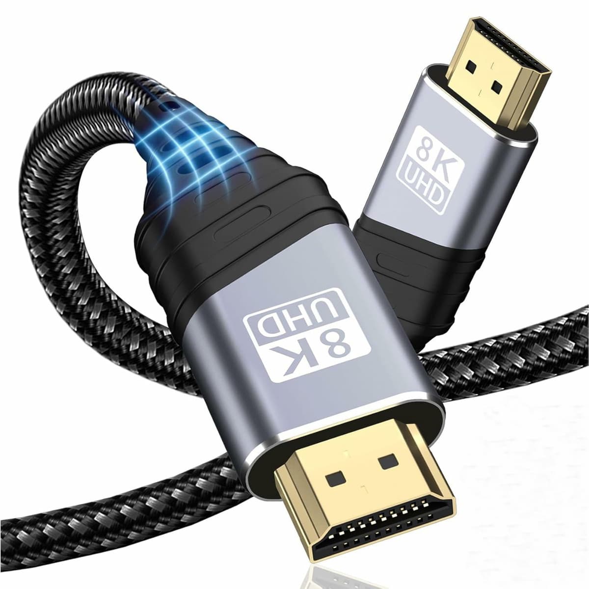 TEFLOTY Cable HDMI 2.1, Cable HDMI 8K de Alta Velocidad Ultra HD 48Gbps 8K@60Hz 4K@120Hz 7680P eARC HDCP 2.2&2.3 DTS:X Compatible con HDTV, PS5/4/3, Xbox Series X/S, Monitor Mehr (1M) — view 11
