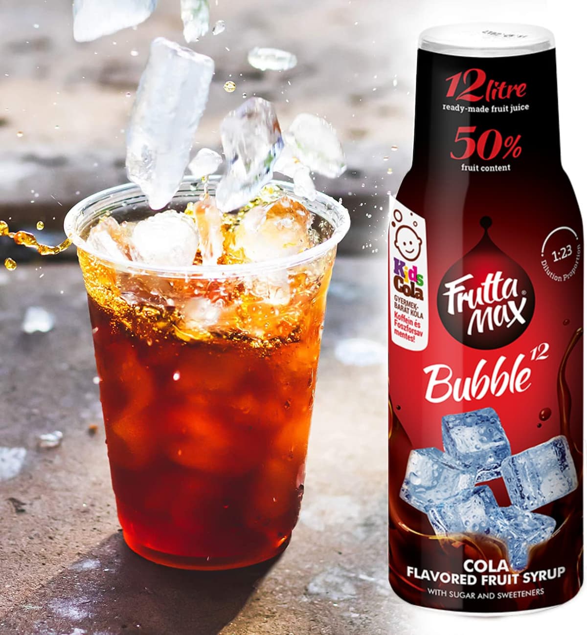 FruttaMax Cola Syrup | Less Sugar | 50% Real Fruit Concentrate | Suitable for soda Machine 500ml — view 3