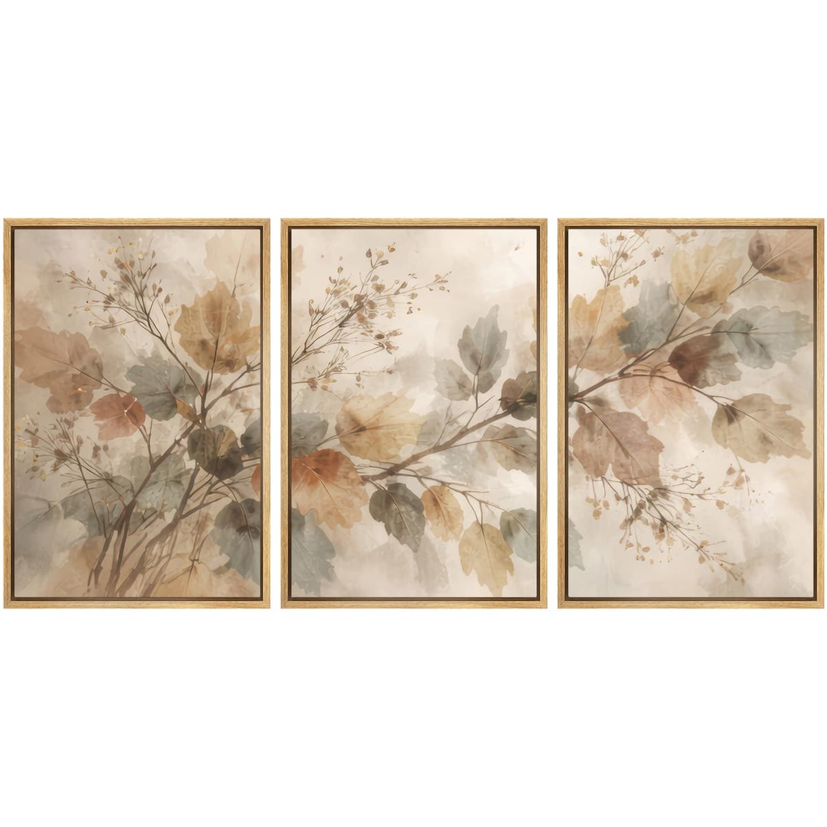 SIGNWIN Framed Canvas Print Wall Art Set Coastal Serenity Abstract Seaside Illustrations Modern Art Decorative Rustic Calm/Zen for Living Room, Bedroom, Office - 24"x36"x3 Natural — view 97