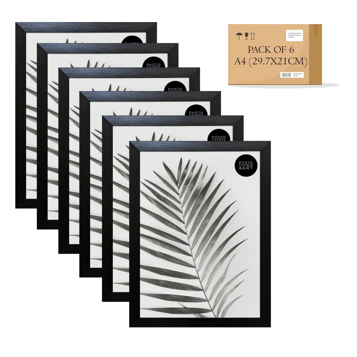 pf+a REAL GLASS A3 Black Frame Glass - PREMIUM A3 Picture Frame Black - Oxford A3 Print Portrait and Landscape Display — view 44