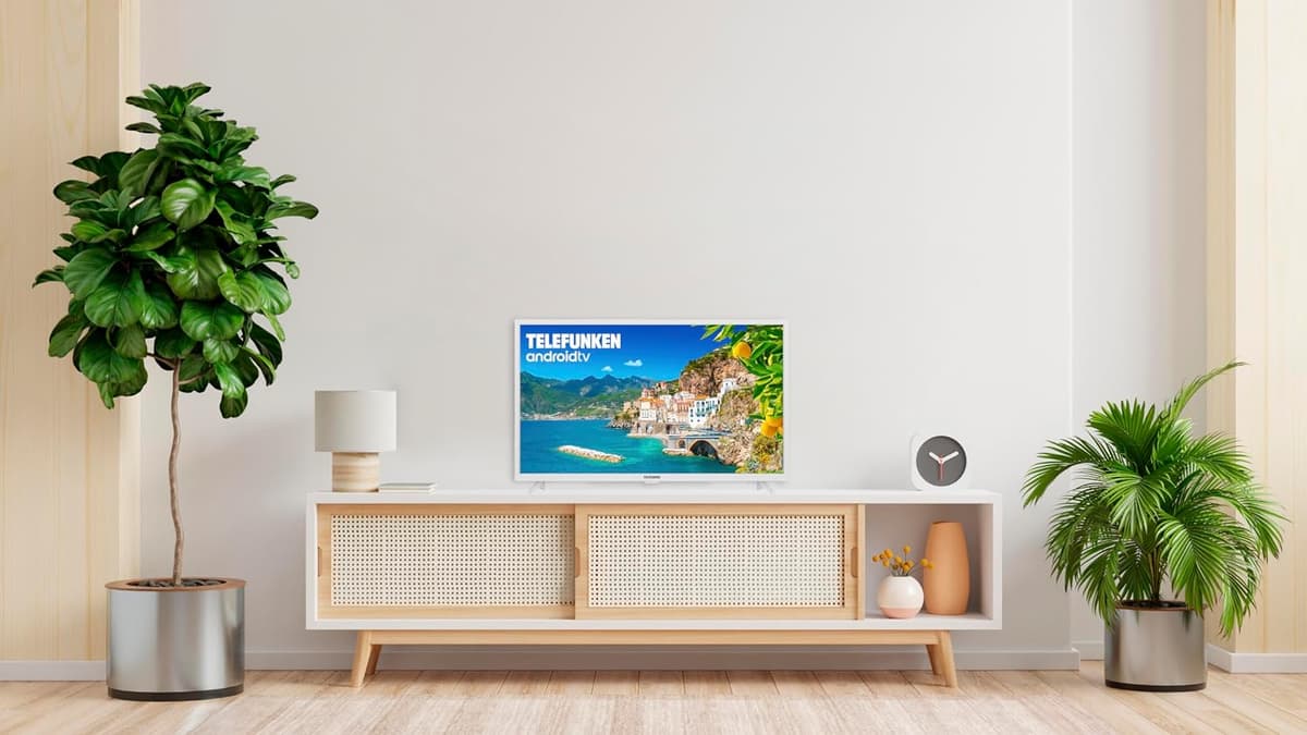 Telefunken 32DTAH724W - Android TV 32 Pulgadas Blanco, Resolución HD, HDR10, Bluetooth, Chromecast Integrado, Compatible con  — view 3