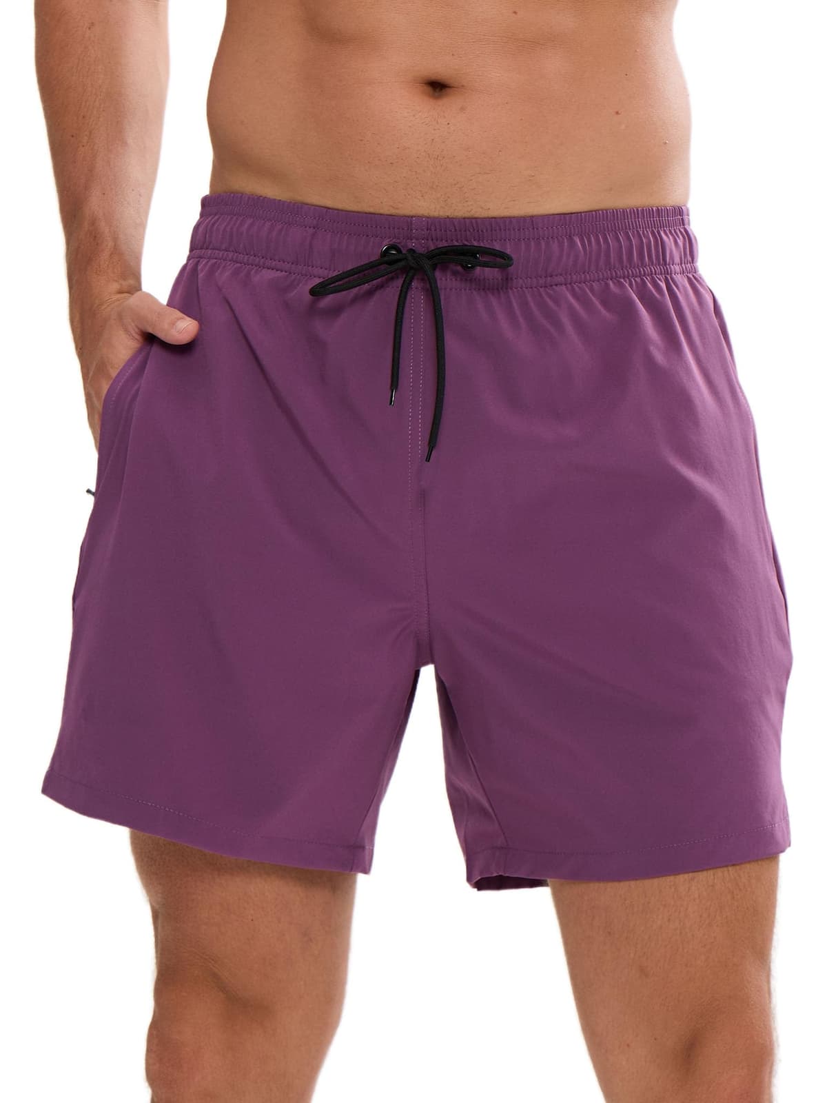 Bañador Hombre 2 en 1 Bañador de Secado Rápido con Forro de Malla y Cordón de Ajuste para Playa Bañador Casual Impermeable para Piscina Verano — view 7