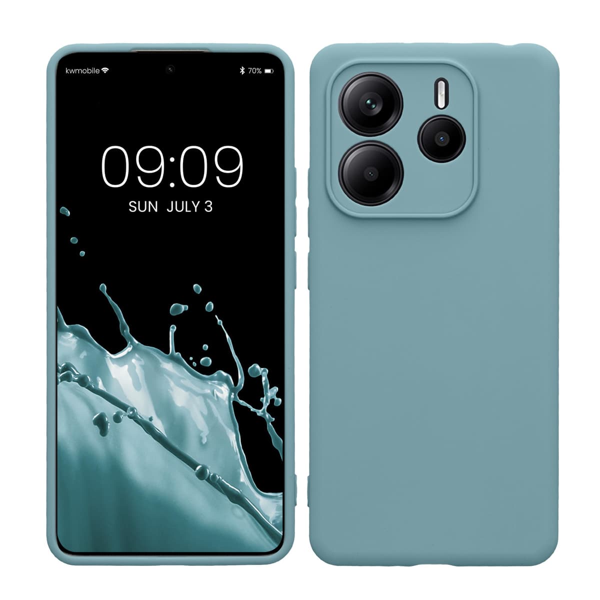 kwmobile Carcasa Compatible con Xiaomi Redmi Note 14 Pro 5G / Poco X7 Funda - Funda Ultrafina de TPU con Bordes elevados - Lavanda Metalizado — view 146