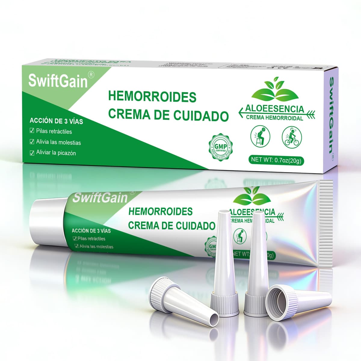 Hemorrhoid Relief Cream, Suitable for Relieving Pain, Swelling, Itching and Bleeding, Protecting Delicate Skin (20G 1-Pack)