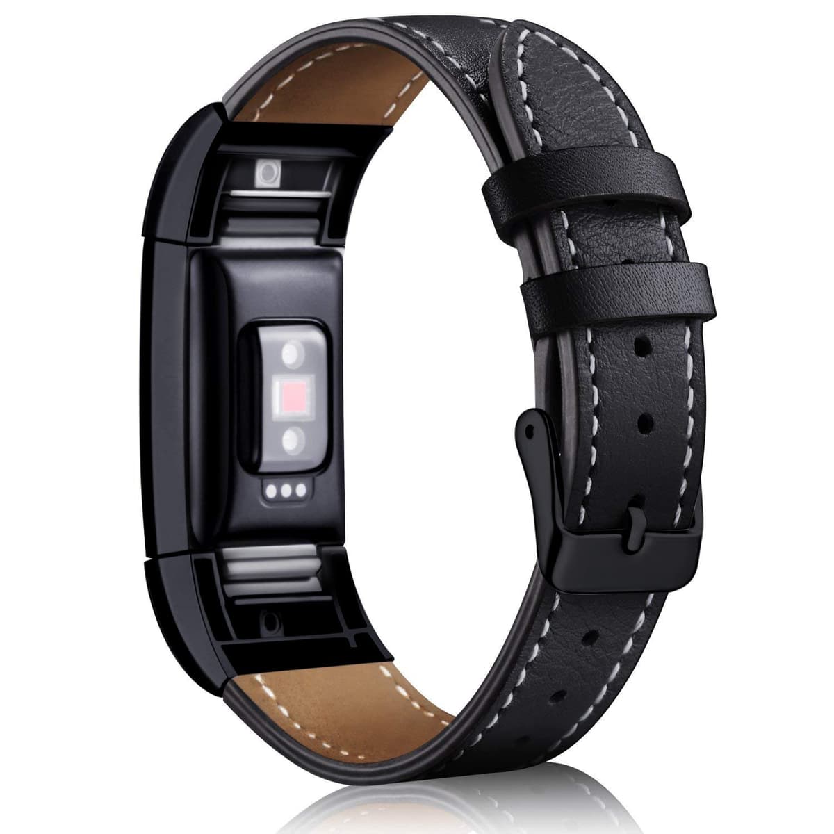Mornex Correa de Cuero Genuino Compatible Charge 2, Correa Ajustable Correas de Recambio Pulseras Pulsera Banda de Actividad Física con Conectores de Metal — view 13