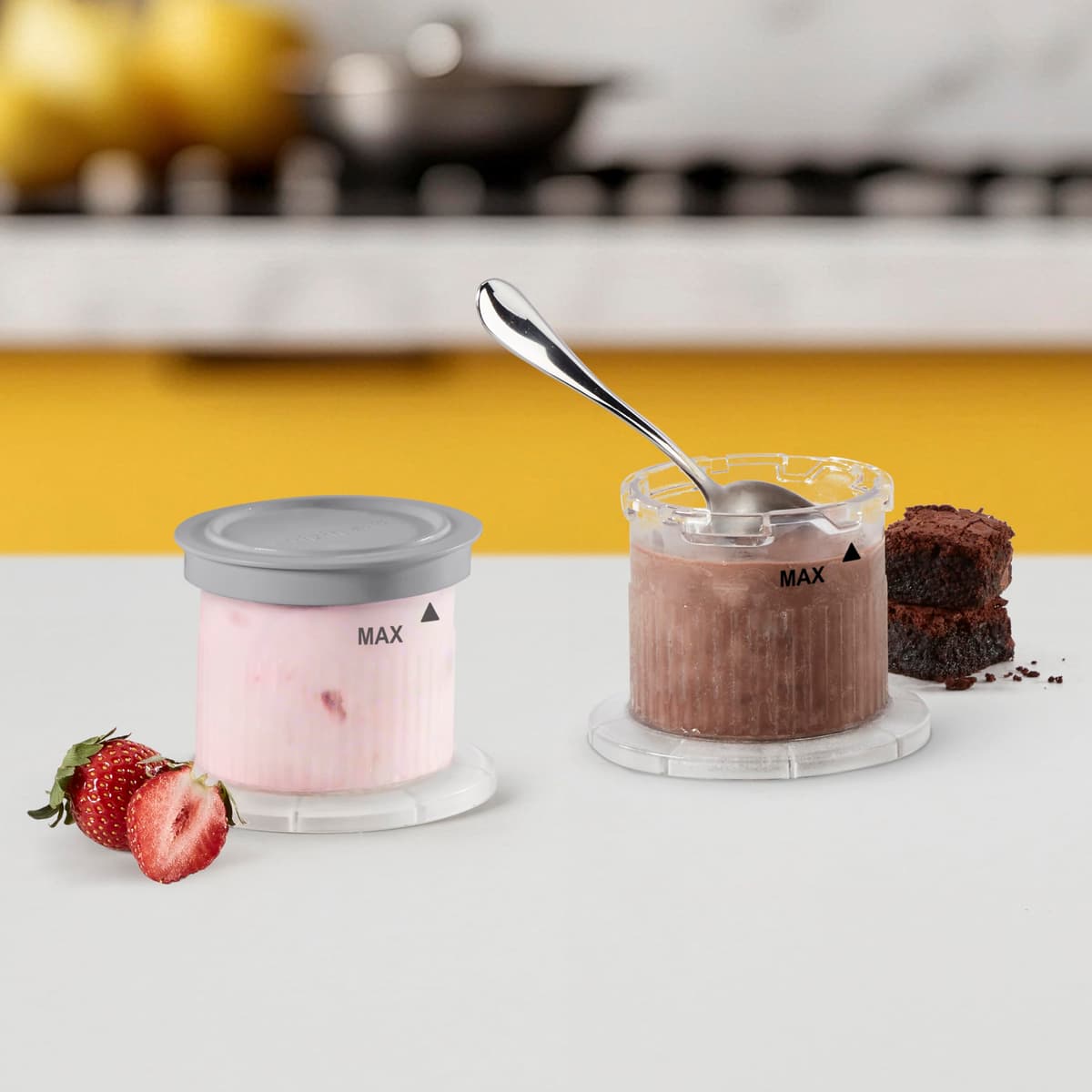 Cuisinart FastFreeze ICE-FD10EC2 - Taza de postre de cristal, color gris — view 2