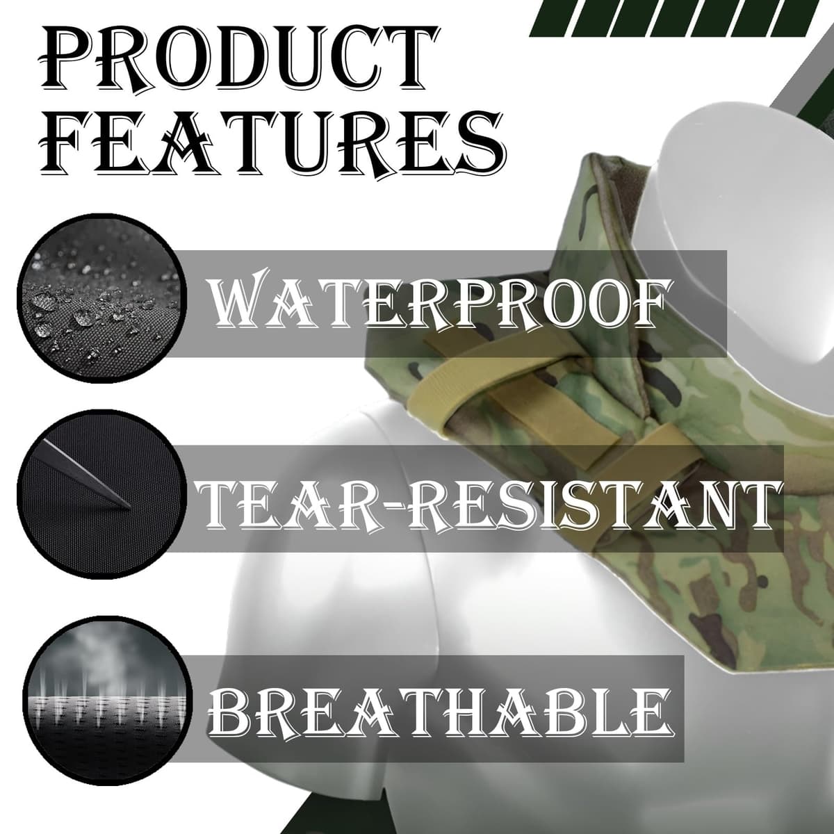 Kit de Protección 3 en 1 para Cuello, Hombros e Ingle, con Almohadillas y Protector Táctico para Hombros, Compatible con Diversos Chalecos. — view 2