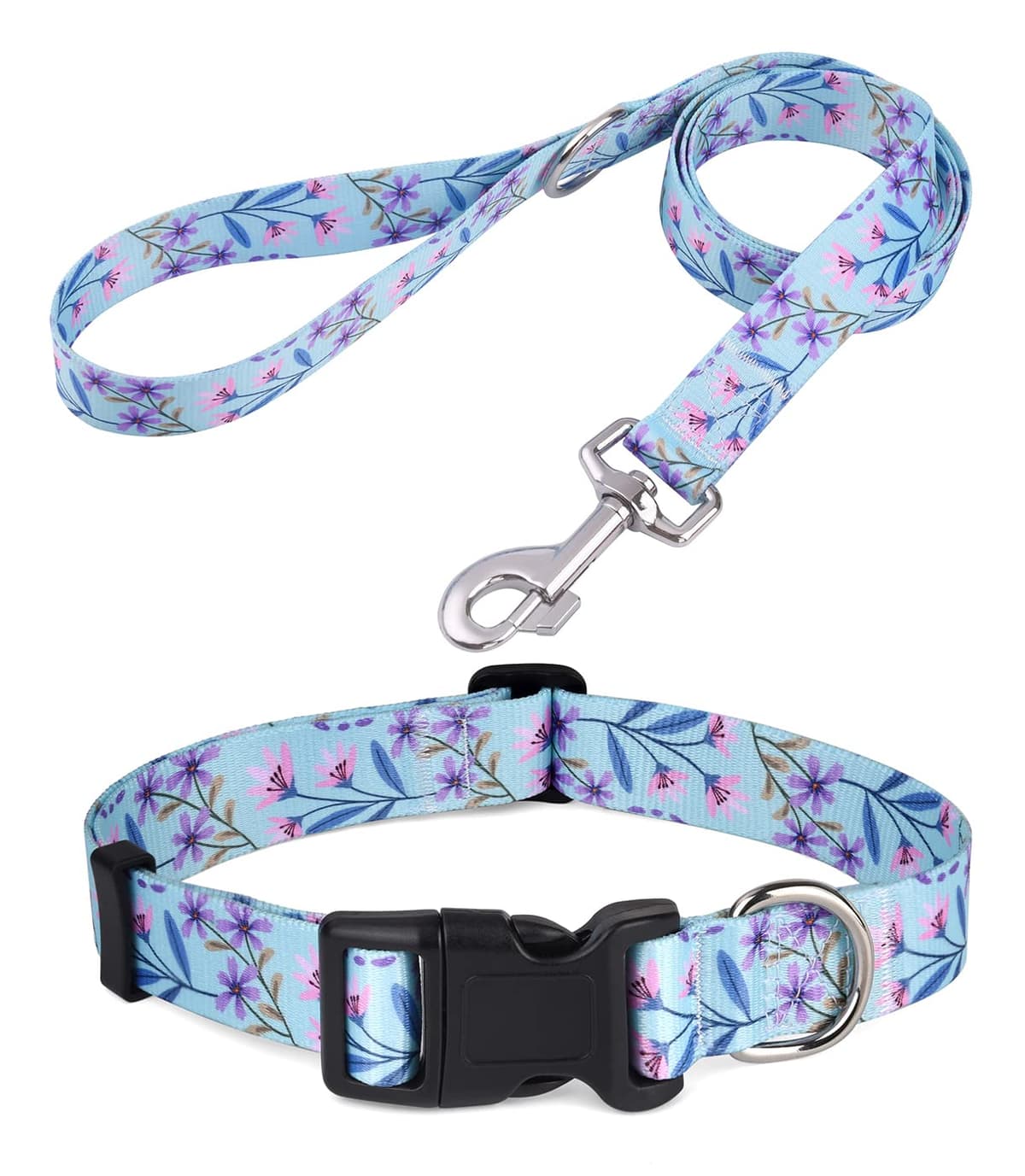 Mihqy Dog Collar for Small Dogs, Cute Small Medium Large Dog Pet Collar, with Floral Patterns, Soft Adjustable for Boy Girl Female Male Puppy Dog Collar(Floral Pink,S) — view 33