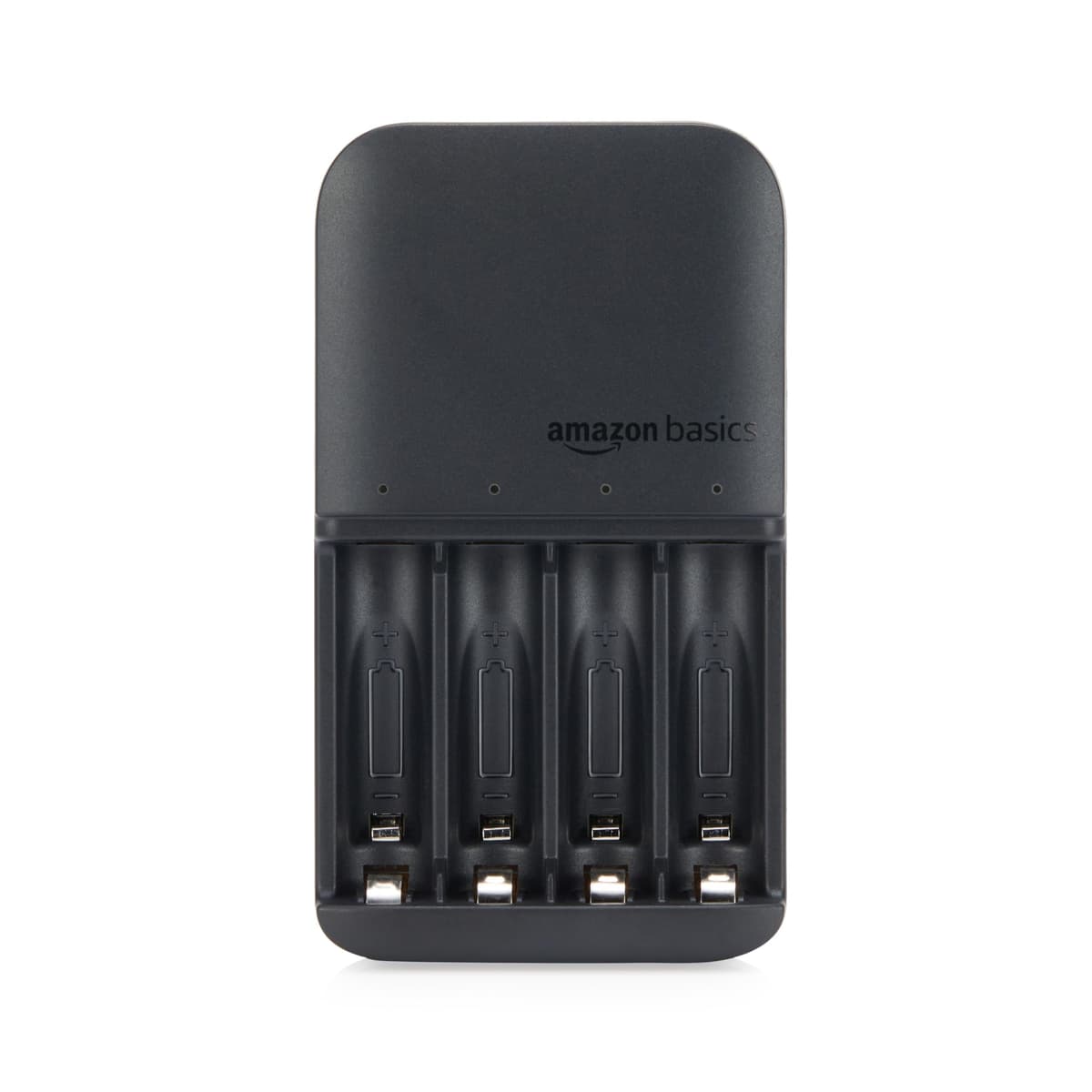 Amazon Basics Battery Charger for Rechargeable AA and AAA NiMh Batteries – UK Plug, 4-Bay, Black — view 3