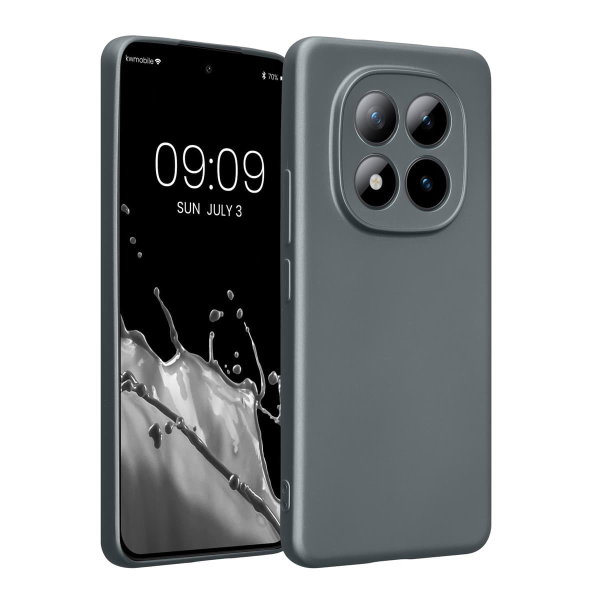 kwmobile Carcasa Compatible con Xiaomi Redmi Note 14 Pro 5G / Poco X7 Funda - Funda Ultrafina de TPU con Bordes elevados - Lavanda Metalizado — view 251