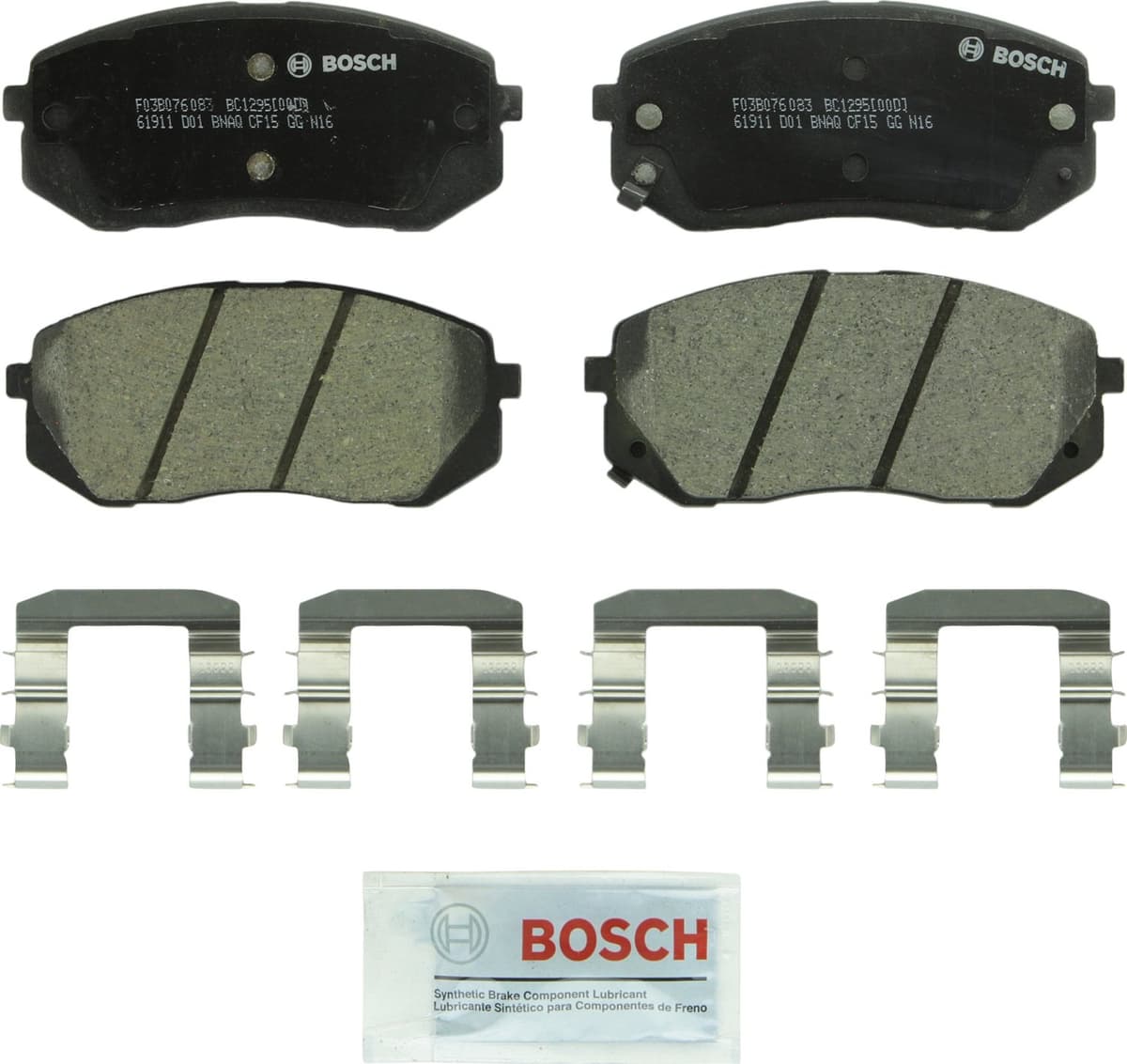 Bosch BC914 QuietCast Premium Ceramic Disc Brake Pad Set For: Acura ILX; Honda Accord, Civic, CR-V, Element, Fit, Front — view 141