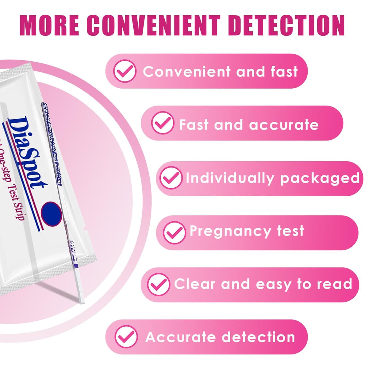 30 Pieces Pregnancy Test Strips Individually Pregnancy Test Strips Ultra Early Pregnancy Test Reliable and Fast Early Detection Home Use — view 2