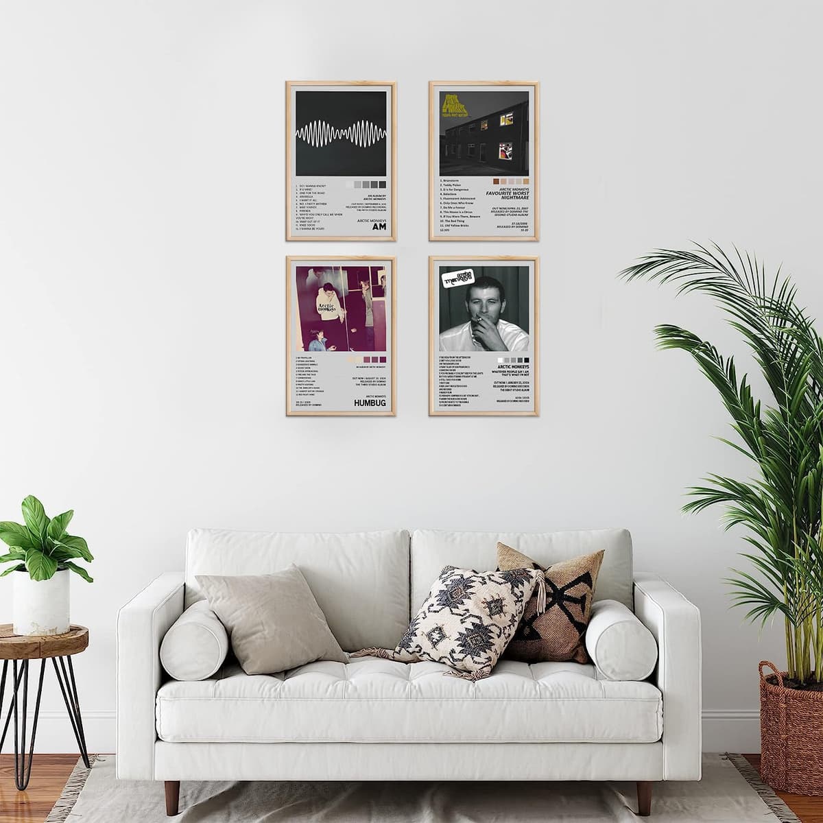 omle Arctic Monkeys Posters Music Album Cover Posters Print Set of 4 Room Aesthetic Canvas Wall Art for Girl and Boy Teens Dorm Decor 8x12 inch Unframed — view 2