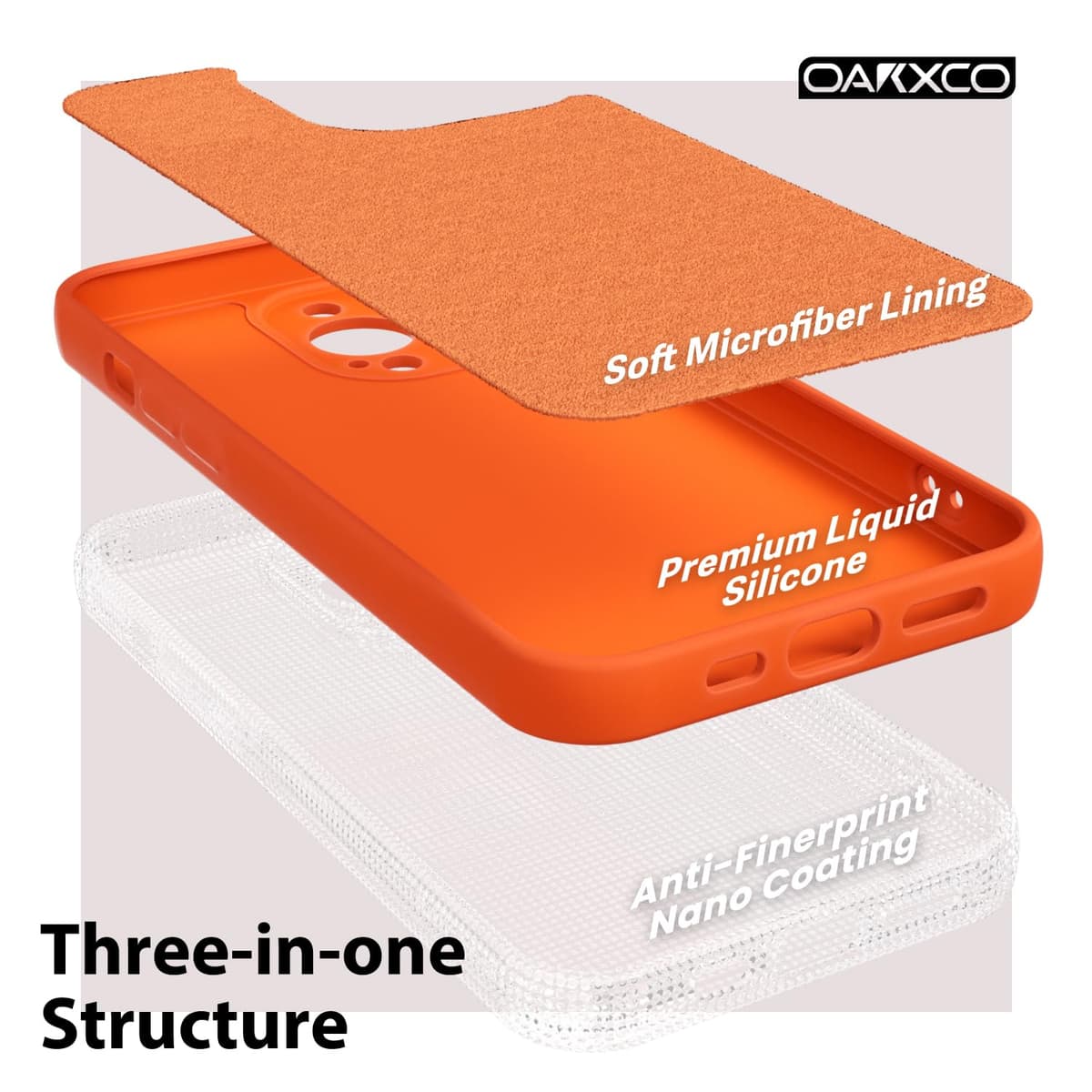 oakxco for iPhone 17 Pro Max Phone Case Liquid Silicone, Cute Thin Slim Grip Soft Rubber Gel for Women Men, Smooth Matte TPU Plain Solid Color Girly Simple Case with Camera Cover, Light Pink — view 992