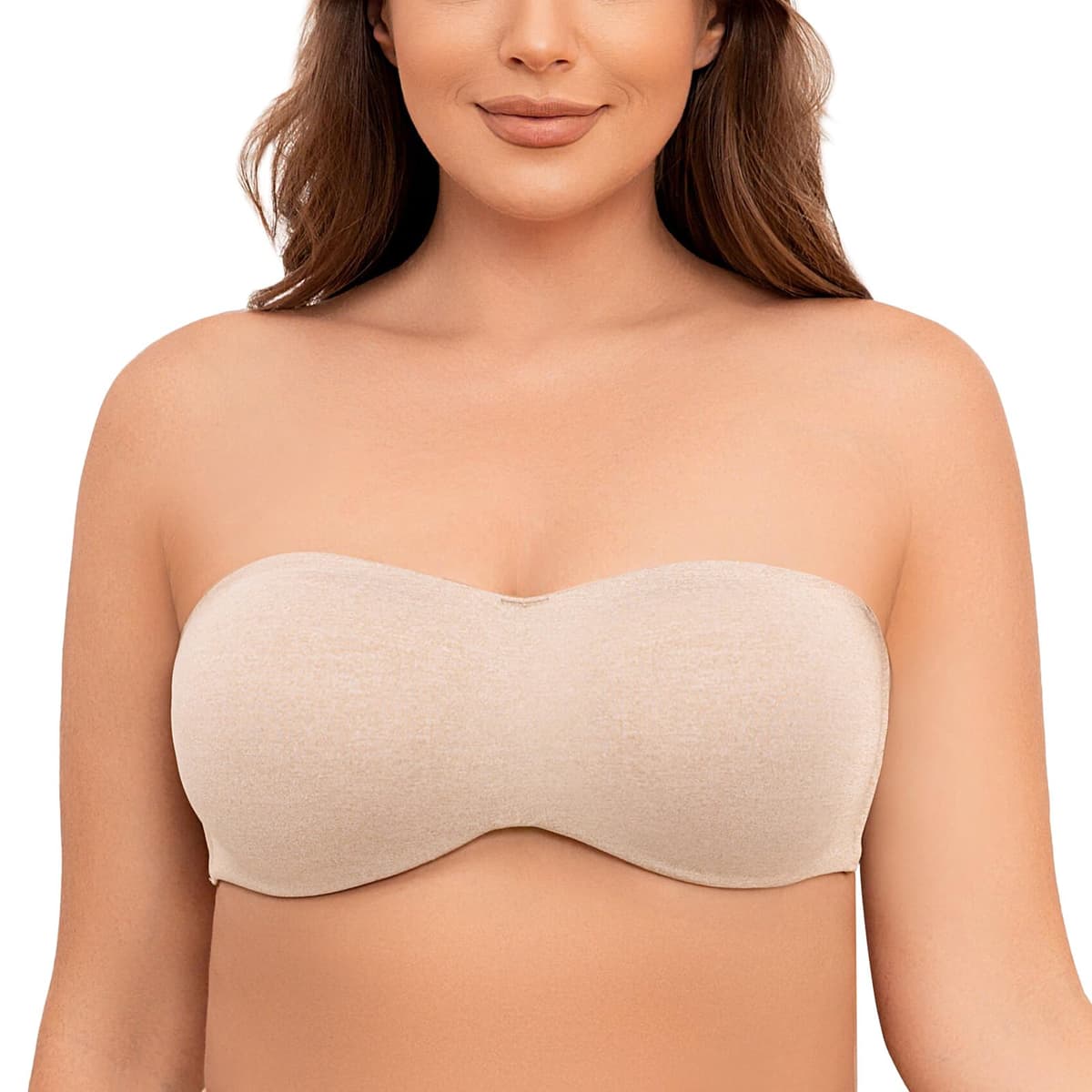 MELENECA Women's Strapless Minimizer Multiway for Large Bust Unlined Seemless Underwire Bandeau Bra — view 13