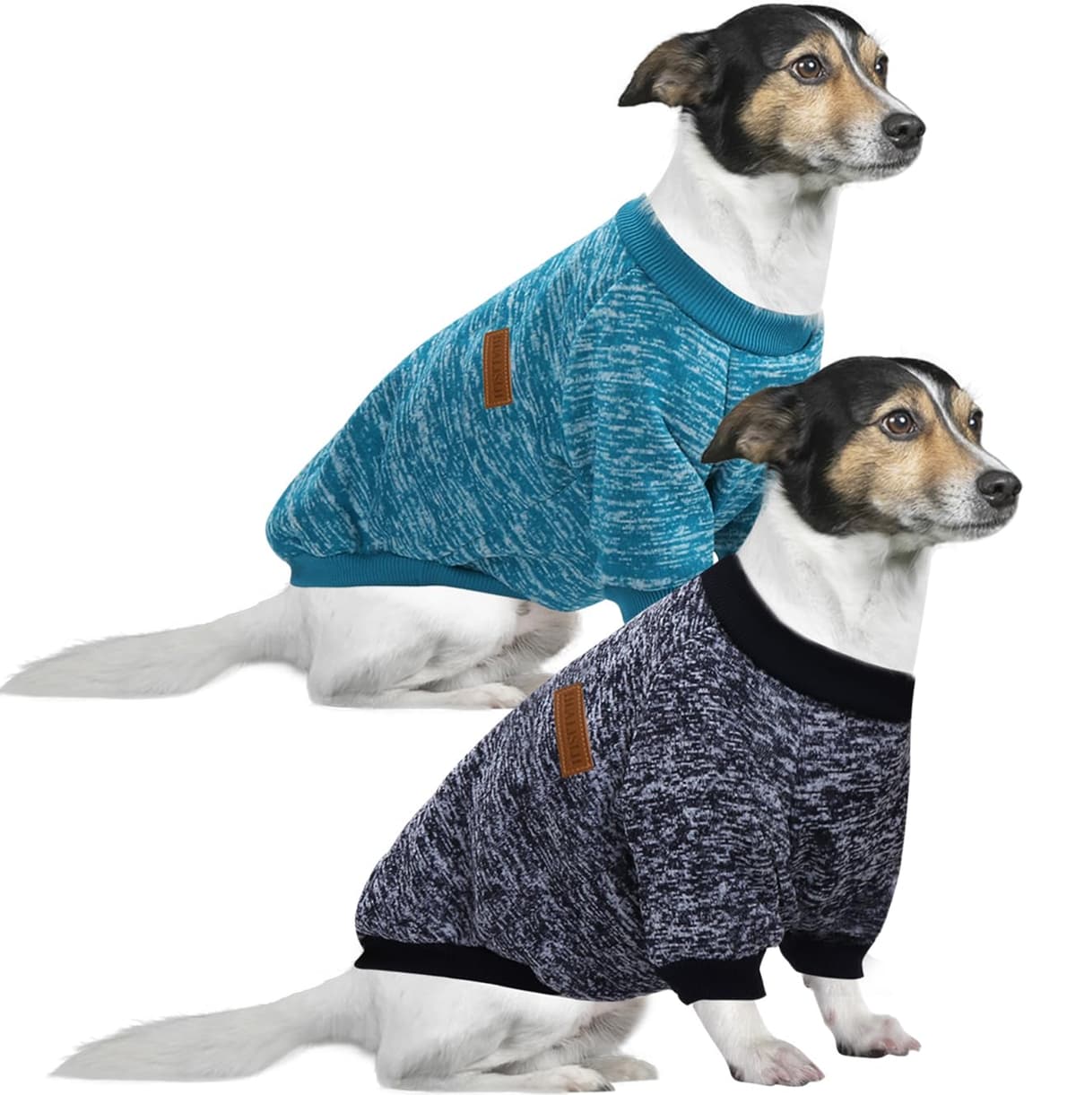 Dog Jumper Medium Chihuahua Jumper Christmas Sweater Fleece Inside Soft Cozy, Colour Vibrant Easy to Take On and Off (Pink+Grey, M) — view 18