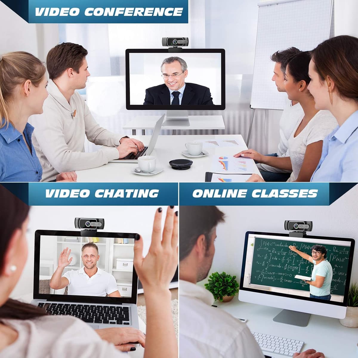 YIMONA Webcam for PC with Microphone - 1080P FHD Webcam with Privacy Cover, Plug and Play USB Web Camera for Desktop & Laptop — view 5