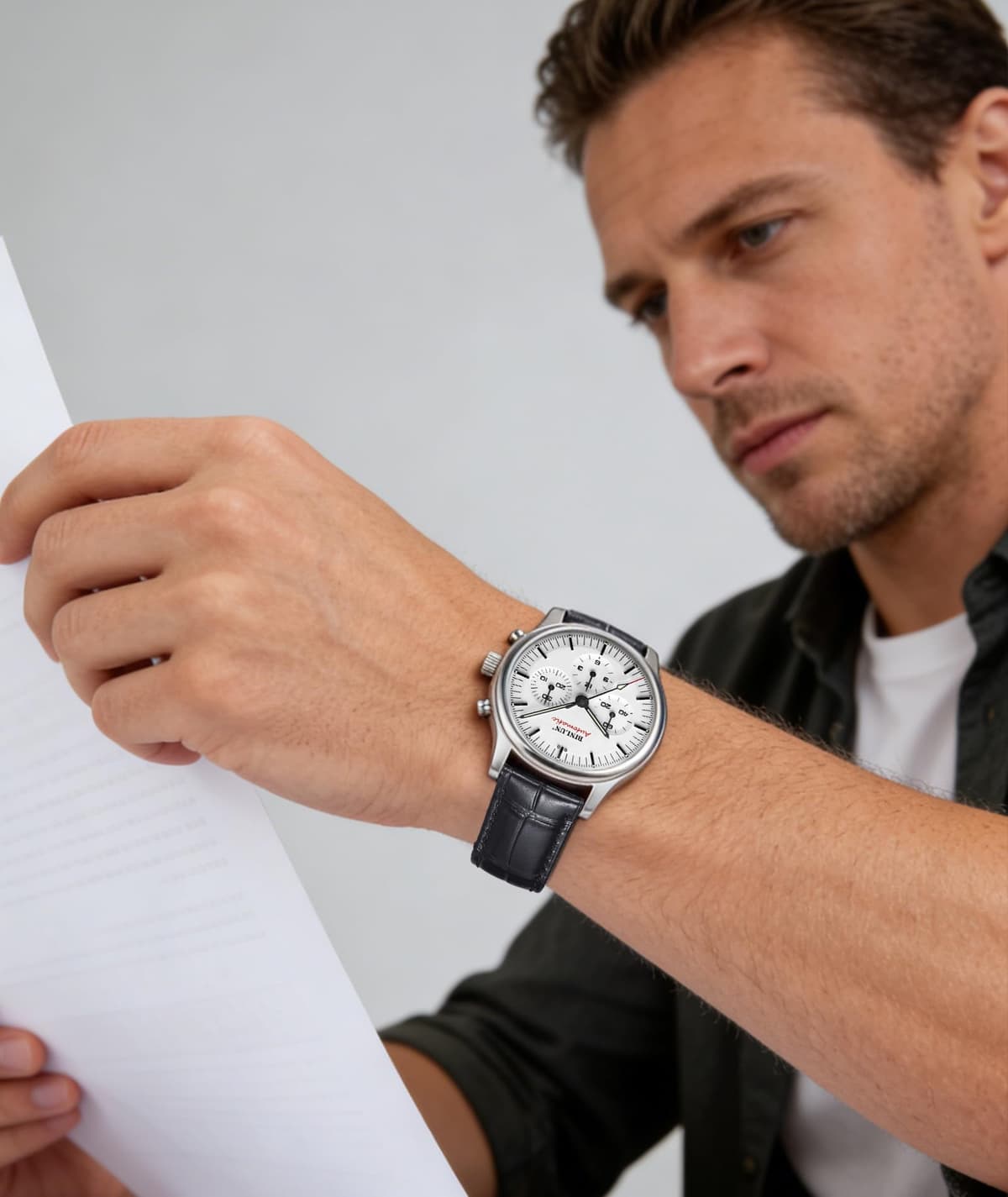 BINLUN Correa Reloj de Piel de Liberación Rápida Correas de Relojes de Cuero de Repuesto para Hombres y Mujeres con 12 Colores (10mm 12mm 14mm 15mm 16mm 17mm 18mm 19mm 20mm 21mm 22mm 23mm) — view 4