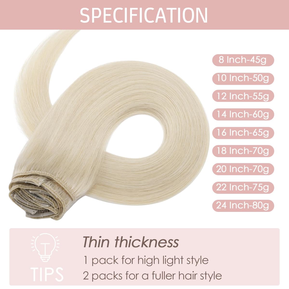 Silk-co 10inch Hair Extensions Clip in Hair Extension Human Hair #04 Medium Brown -Basic Thickness-Thin Weft- 8 Pieces Real Remy Straight Hair Extensions[50g] — view 187