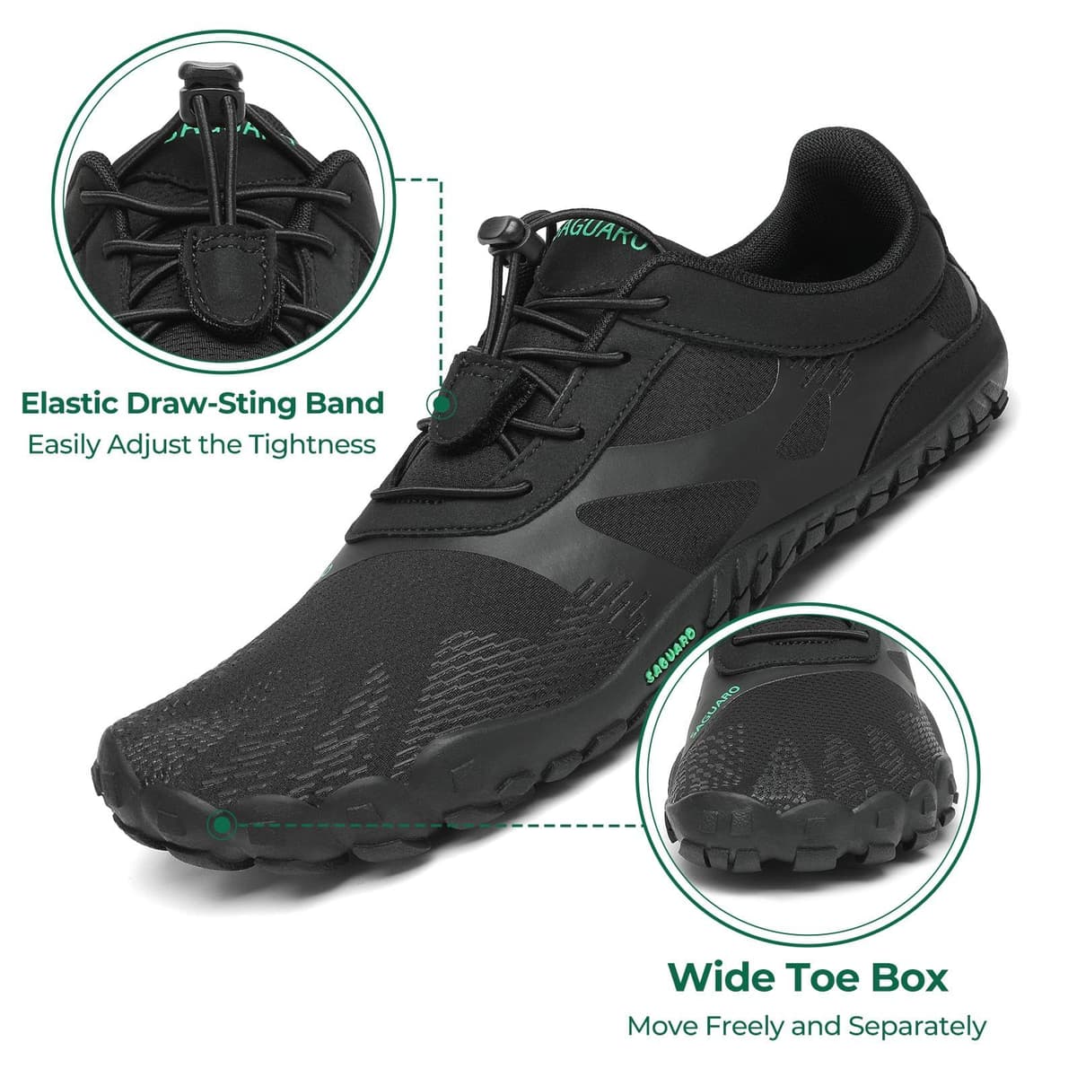 SAGUARO Barefoot Hombre Mujer Zapatillas Minimalistas para Zero Drop Soles y Wide Tox Box,Gr.35-48 EU — view 2