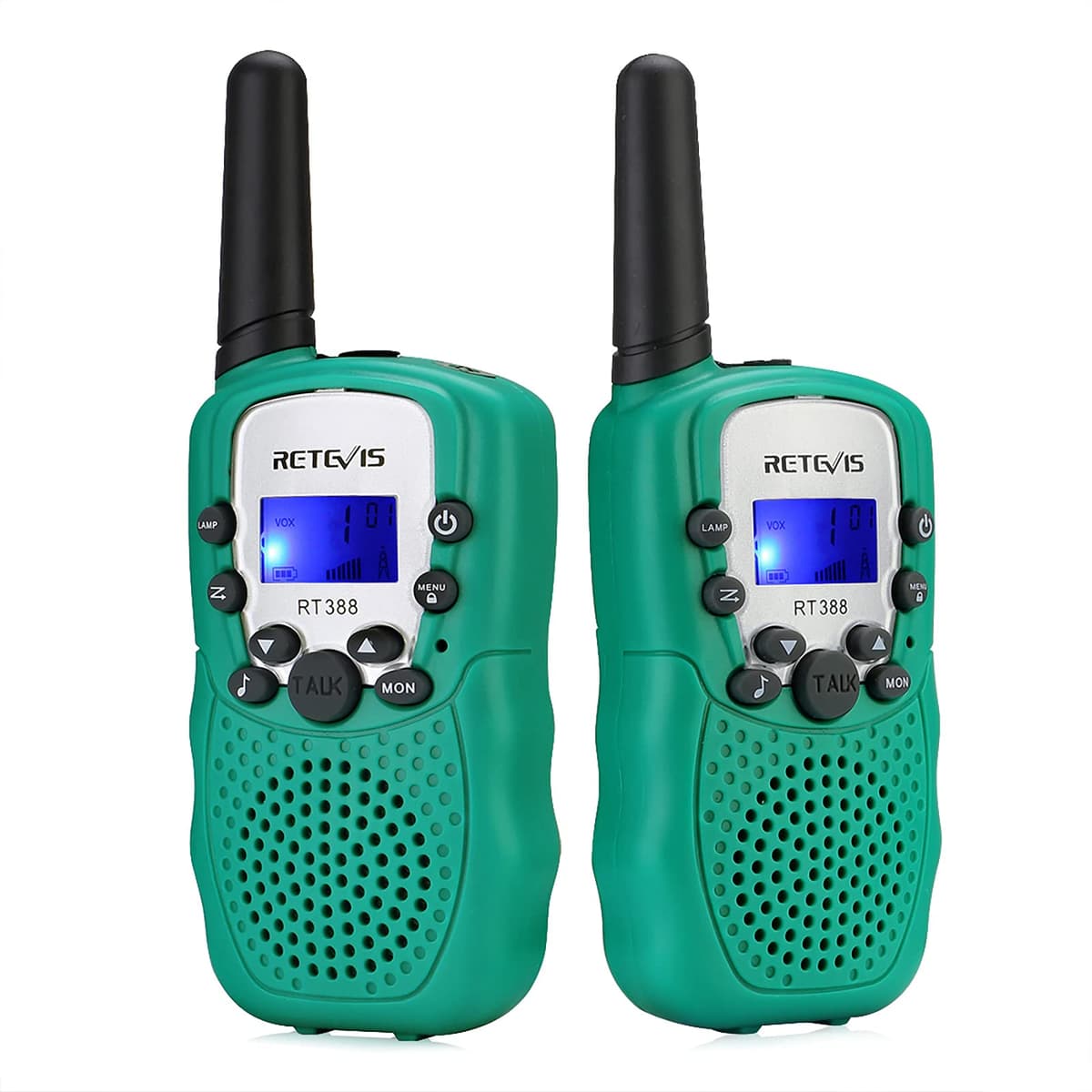 Retevis RT388 Walkie Talkie Niños PMR446 8 Canales Pantalla LCD Linterna Vox 10 Tonos de Llamada Bloqueo de Canales Talkie Walkie Juguete para Niño (Azul Oscuro, 1 Par) — view 18