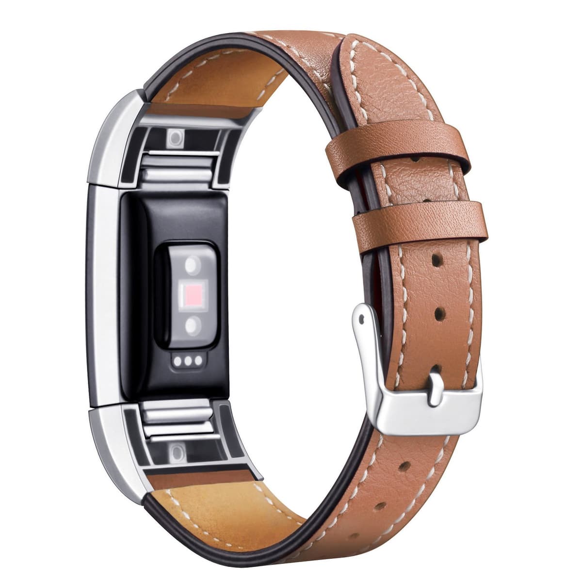 Mornex Correa de Cuero Genuino Compatible Charge 2, Correa Ajustable Correas de Recambio Pulseras Pulsera Banda de Actividad Física con Conectores de Metal — view 10