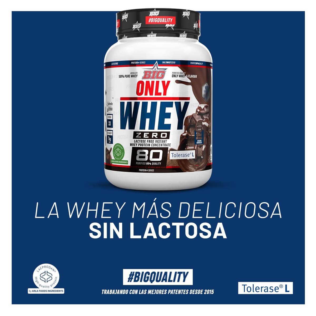 BIG - Proteinas Whey - Proteina en Polvo para Desarrollo de Masa Muscular y Recuperación - Materia Prima Premium - Whey Protein Sin Lactosa, Sin Azúcar, Sin Grumos (1Kg, Cacaolat) — view 4