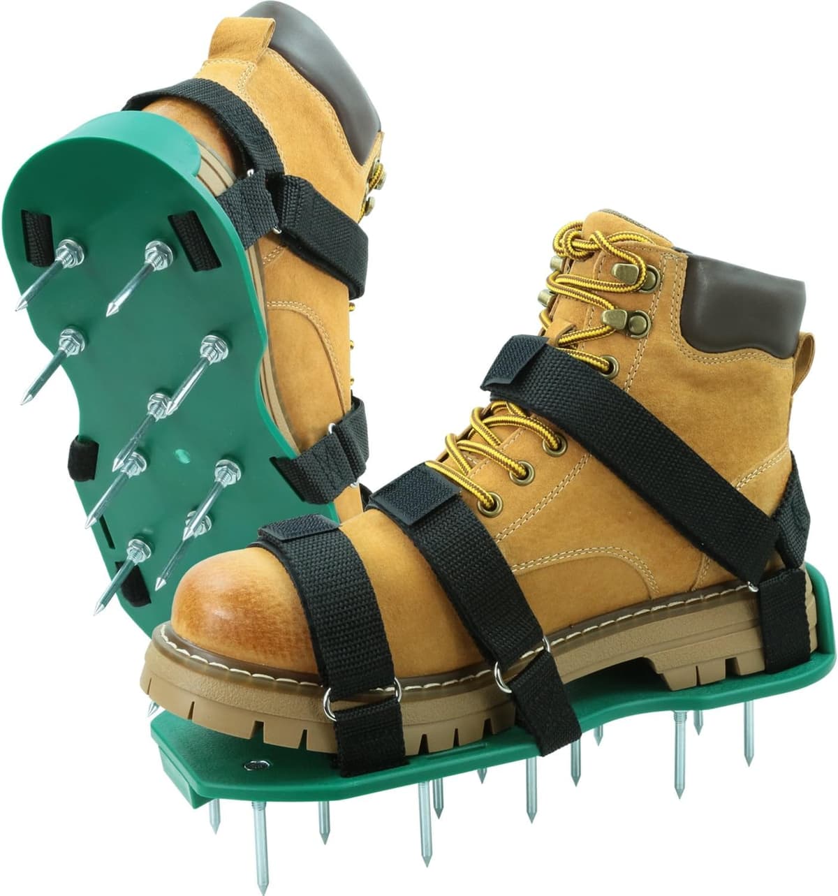 Lawn Scarifier Shoes, Aerator Sandals With Spikes And Hook Closures To Effectively Aerate The Ground Of The Lawn Aerator Universal Size Aerator For Garden Patio Without Installation