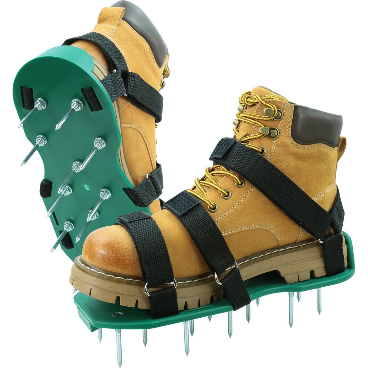 Lawn Scarifier Shoes, Aerator Sandals With Spikes And Hook Closures To Effectively Aerate The Ground Of The Lawn Aerator Universal Size Aerator For Garden Patio Without Installation