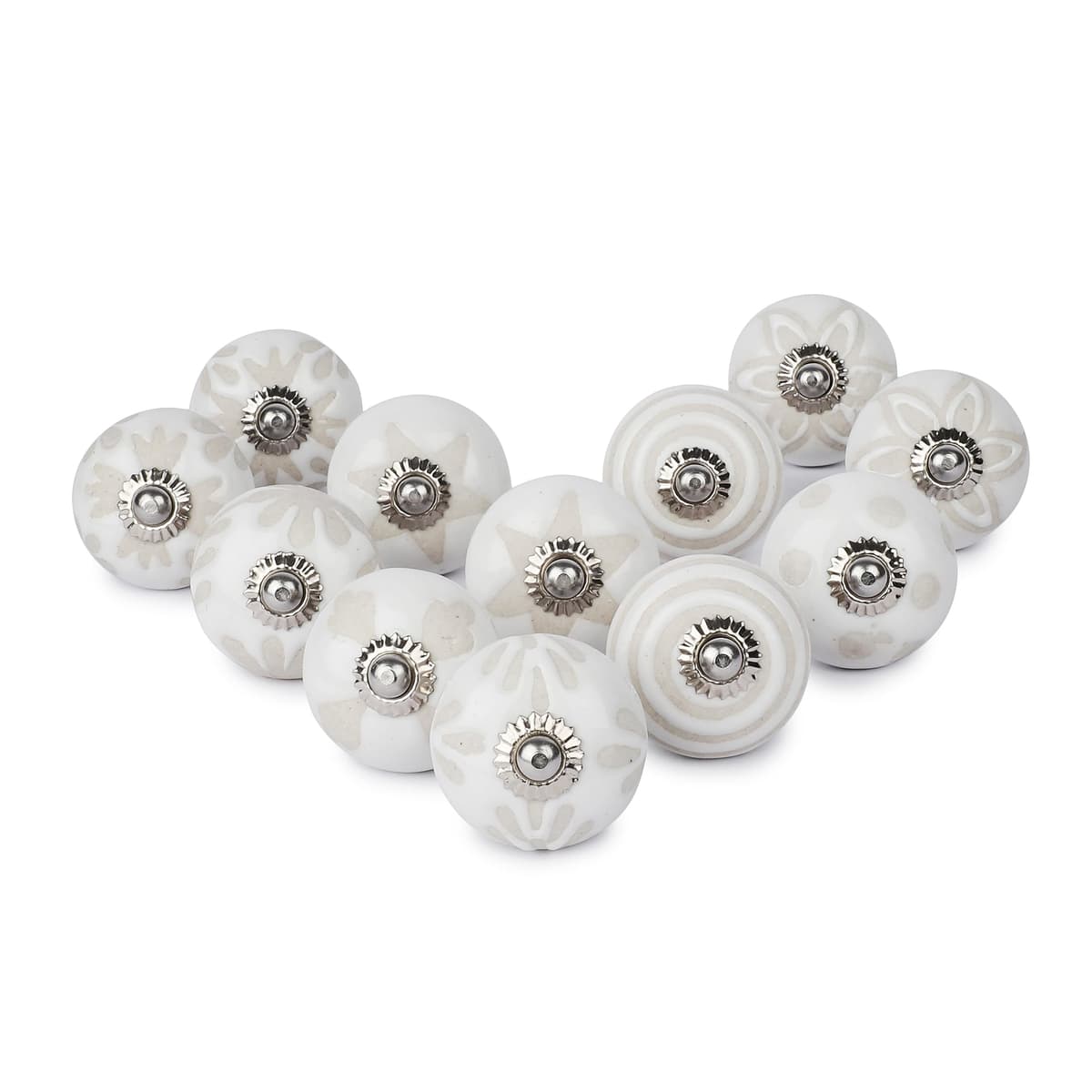 Ajuny Vintage Juego de 20 Pomos de Cerámica Blanca para Cómoda Cajón Armario Cocina Moderna Baño y Dormitorio Tiradores Decorativos Hechos a Mano — view 33