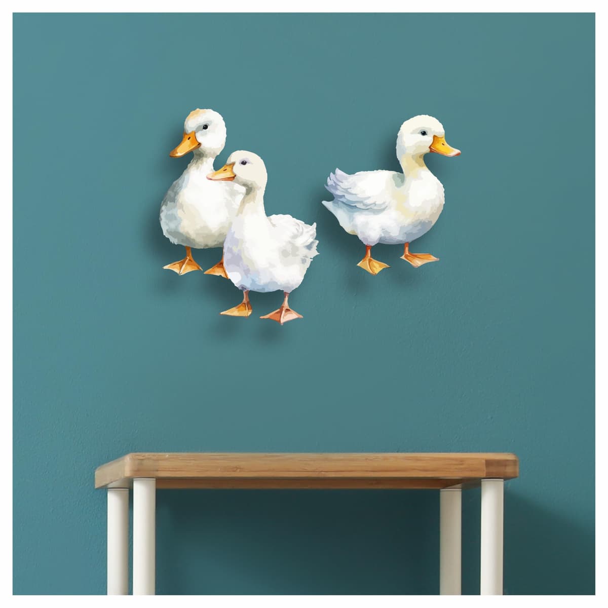 x3 Duck Stickers, Hardwearing Waterproof 0% Transparency Farm Animal Decals, Peel & Stick Perfect to Cover Marks, Wall Decor, Weatherproof for Cars & Home Projects. (x3 Ducks, A5) — view 2