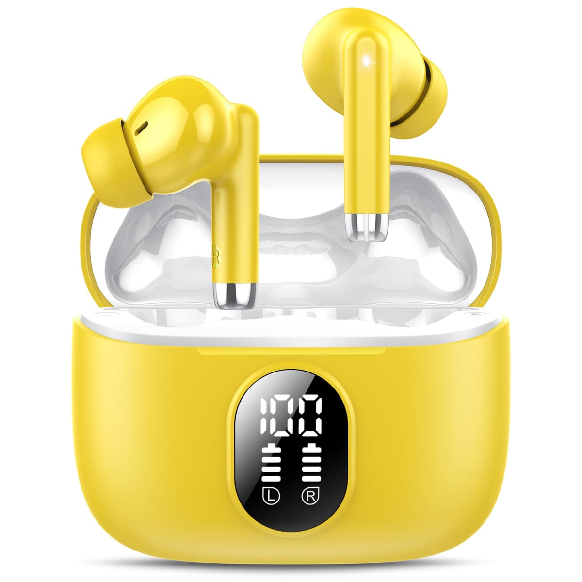 2026 Nuevo Auriculares Bluetooth, Auriculares Inalambricos Bluetooth 5.4 HiFi Estéreo con 4 ENC Mic, 40H Cascos Inalambricos Bluetooth con Pantalla, Audifonos Inalambricos para Android iOS, Negro Puro — view 10