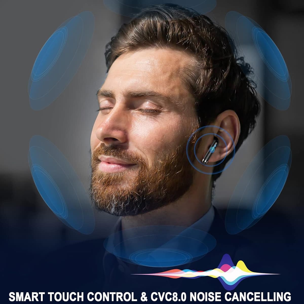 Wireless Earbuds, Bluetooth 5.4 Headphones in Ear with 4 ENC Noise Cancelling Mic, Bluetooth Earbuds 40H Playtime, Ear Buds HiFi Stereo Deep Bass Wireless Earphones, IP7 Waterproof, USB-C Fast Charge — view 4