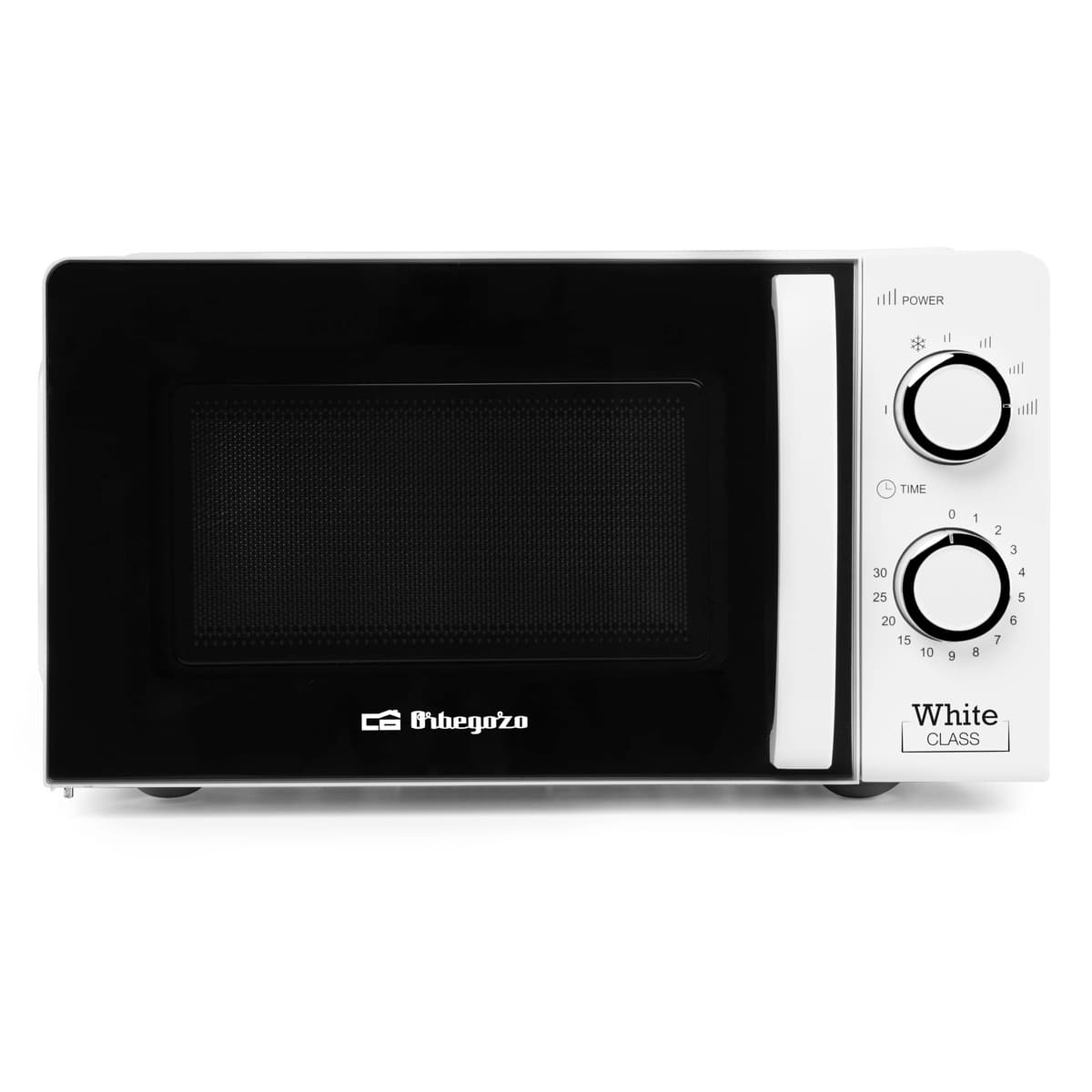 Orbegozo MI 2115, Microondas, 700 W, 6 niveles de funcionamiento, 20 litros de capacidad, temporizador hasta 30 minutos, programa descongelación, señal fin cocción, color blanco