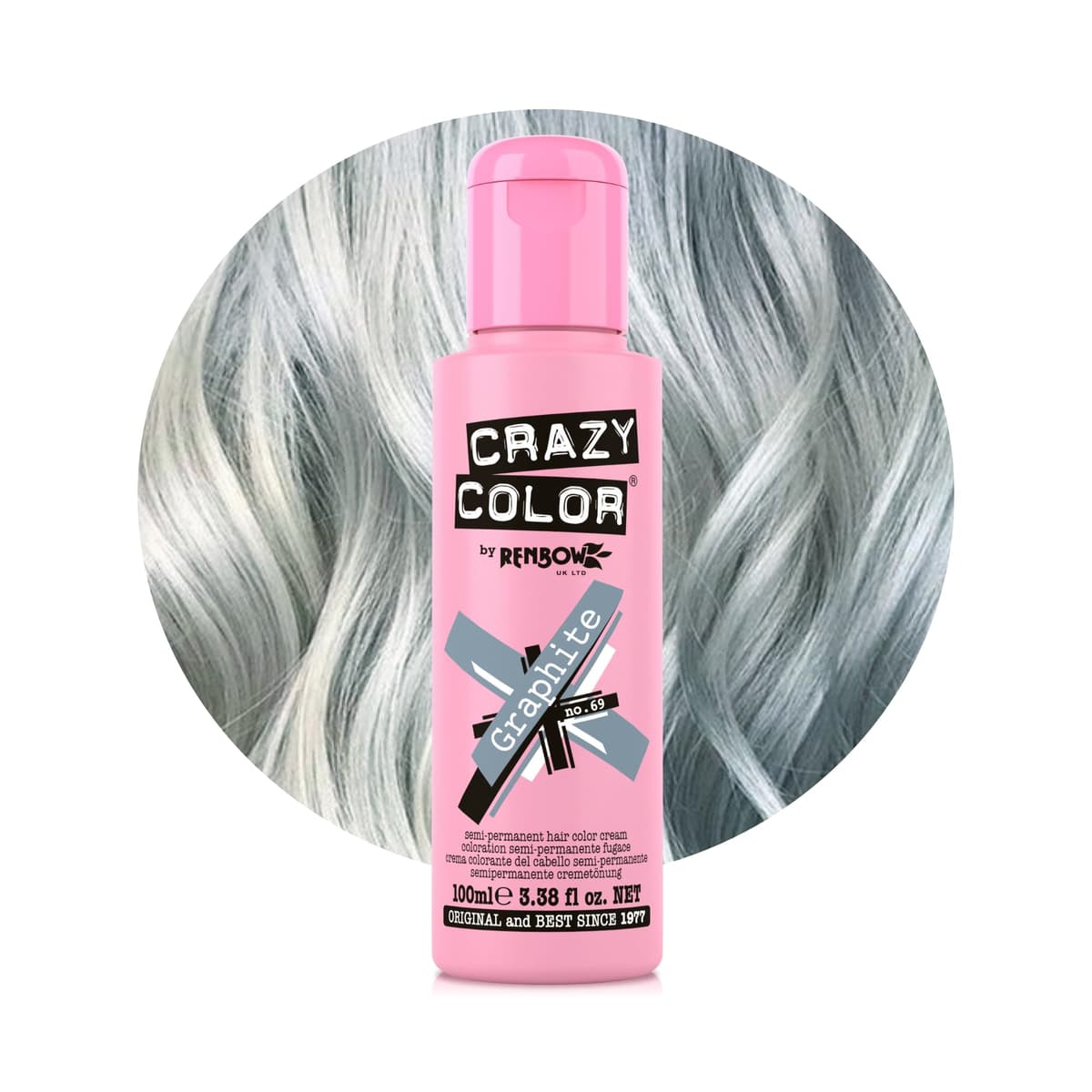 Crazy Color Vibrant Candy Floss Semi-Permanent Hair Dye. Highly Pigmented Pastel Pink Conditioning & Oil Nourishing Vegan Formula | No Bleach or Ammonia | 100ml — view 54