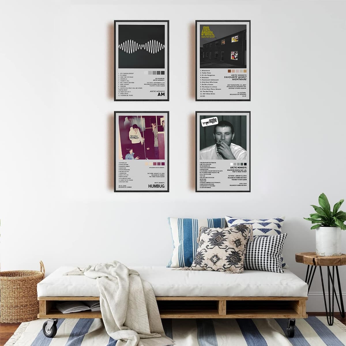 omle Arctic Monkeys Posters Music Album Cover Posters Print Set of 4 Room Aesthetic Canvas Wall Art for Girl and Boy Teens Dorm Decor 8x12 inch Unframed — view 4