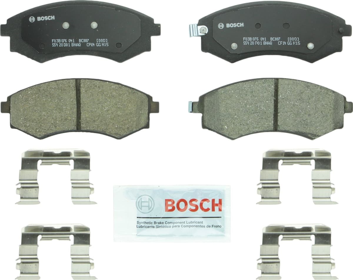 Bosch BC914 QuietCast Premium Ceramic Disc Brake Pad Set For: Acura ILX; Honda Accord, Civic, CR-V, Element, Fit, Front — view 114