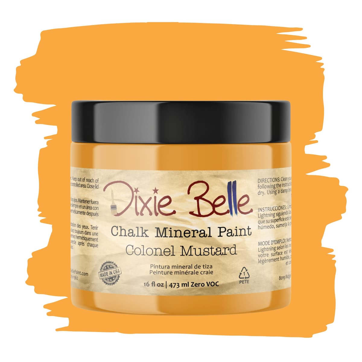 Dixie Belle Paint Company Chalk Finish Furniture Paint - Caviar (32oz) - Matte Black Chic Chalk Mineral DIY Furniture Paint — view 36