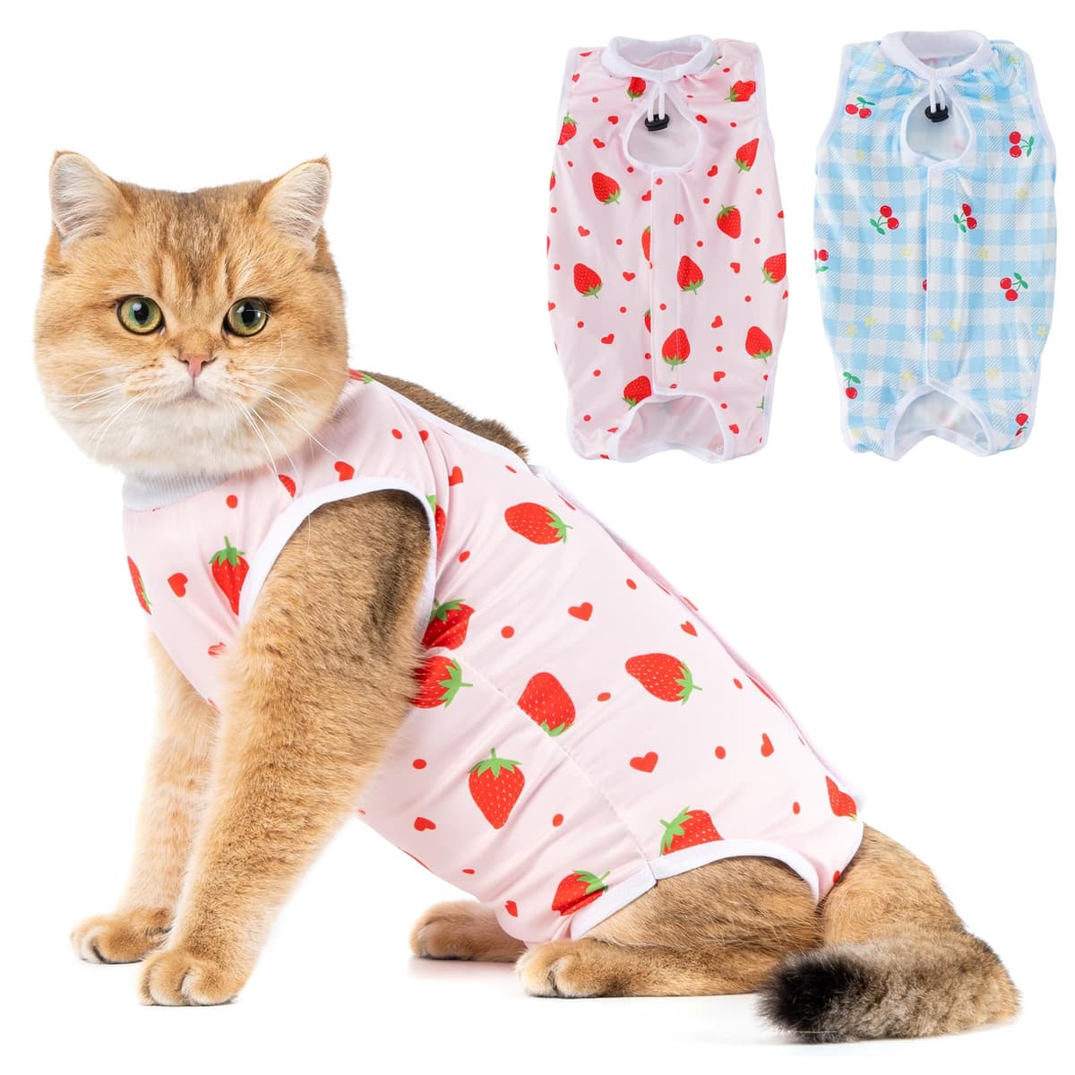 Avont Traje de Recuperación para Gatas Esterilizadas, Ropa Postoperatoria Protectora Antilamido, Chaleco para Cirugía y Heridas Abdominales (Gris Oscuro,L) — view 26
