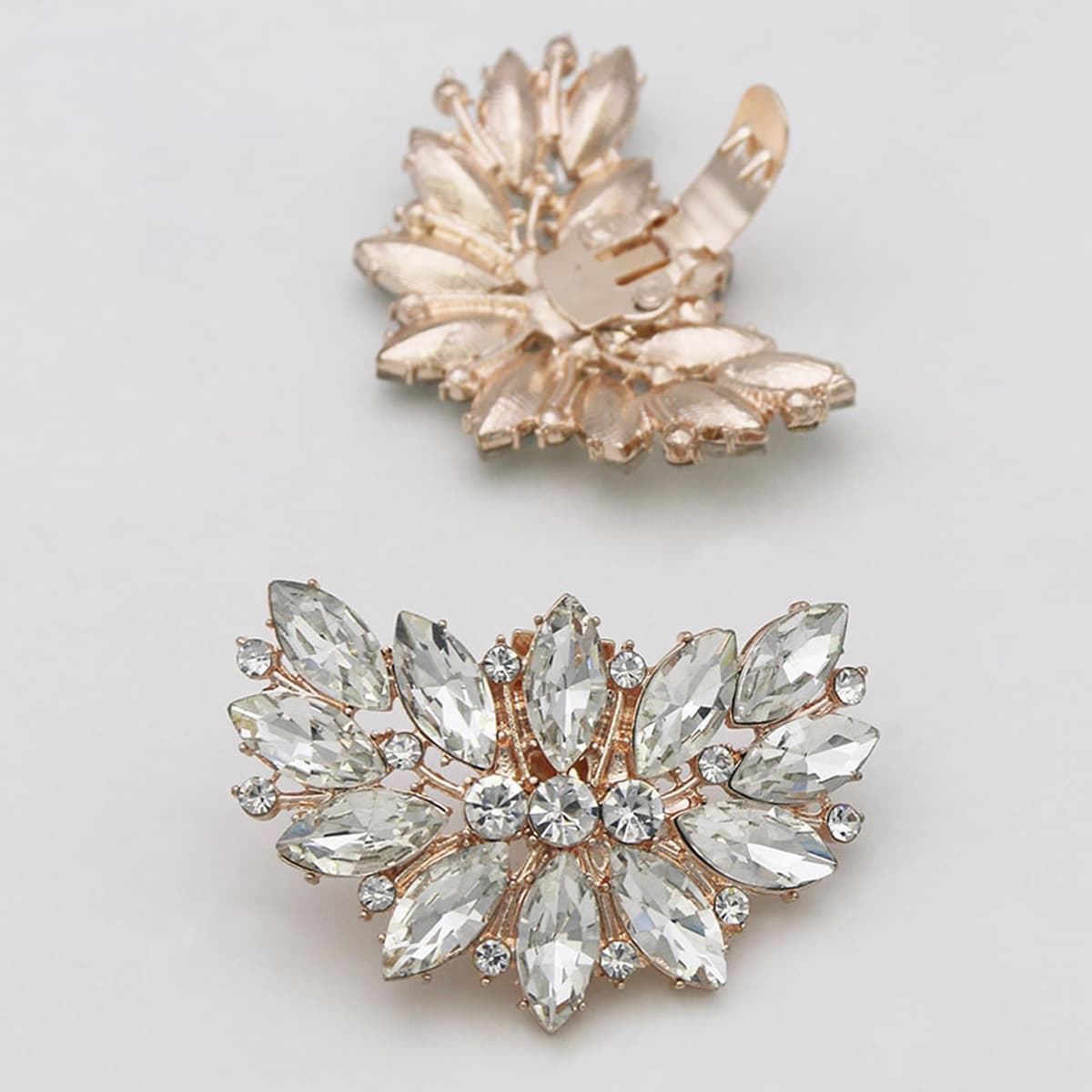 Pwsap Clips de Hebillas de Zapatos de Diamantes Nupcial Lujo, Bling Clips Decorativos Desmontables Joyería Clips para Zapatos Ropa Bufanda Bolso Sombrero — view 5