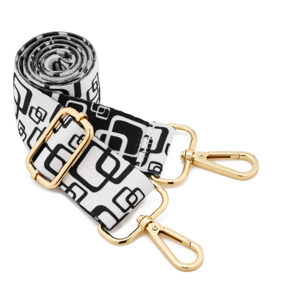 ZOOEASS Wide Shoulder Strap, Guitar Style Adjustable Purse Strap with Gold Buckle Replacement Woven Crossbody Straps for Handbags((3.8CM) Shining Black) — view 98