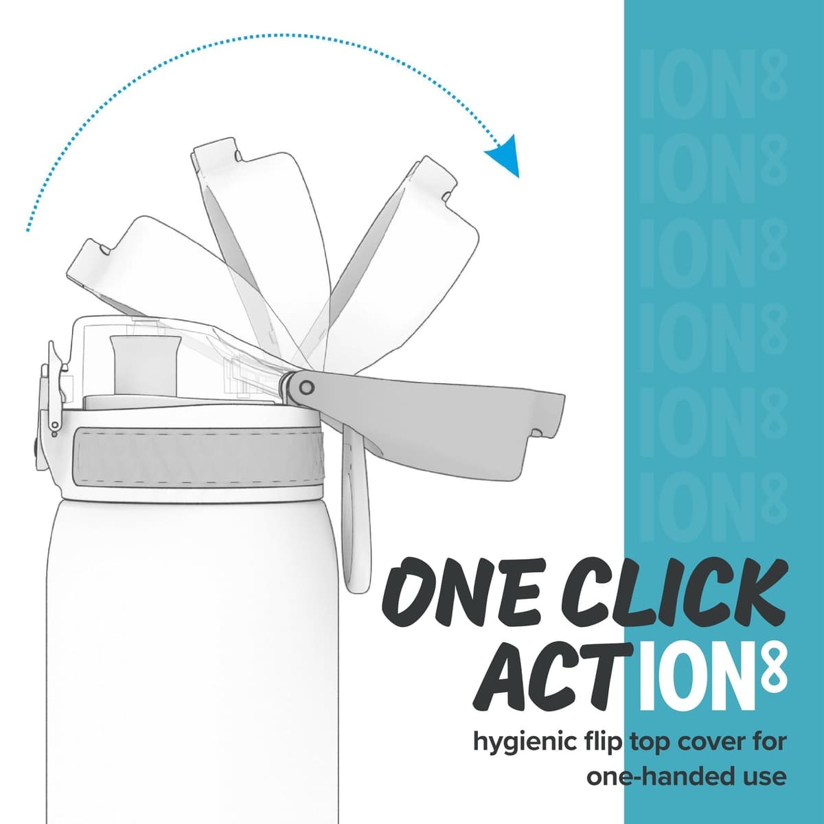 ION8 Botella de Agua para Niños, 350ml, a Prueba de Fugas, Fácil de Abrir, Cerradura Segura, Apta para Lavavajillas, Sin BPA, Asa de Transporte, Fácil de Limpiar, Neutro en Carbono — view 2