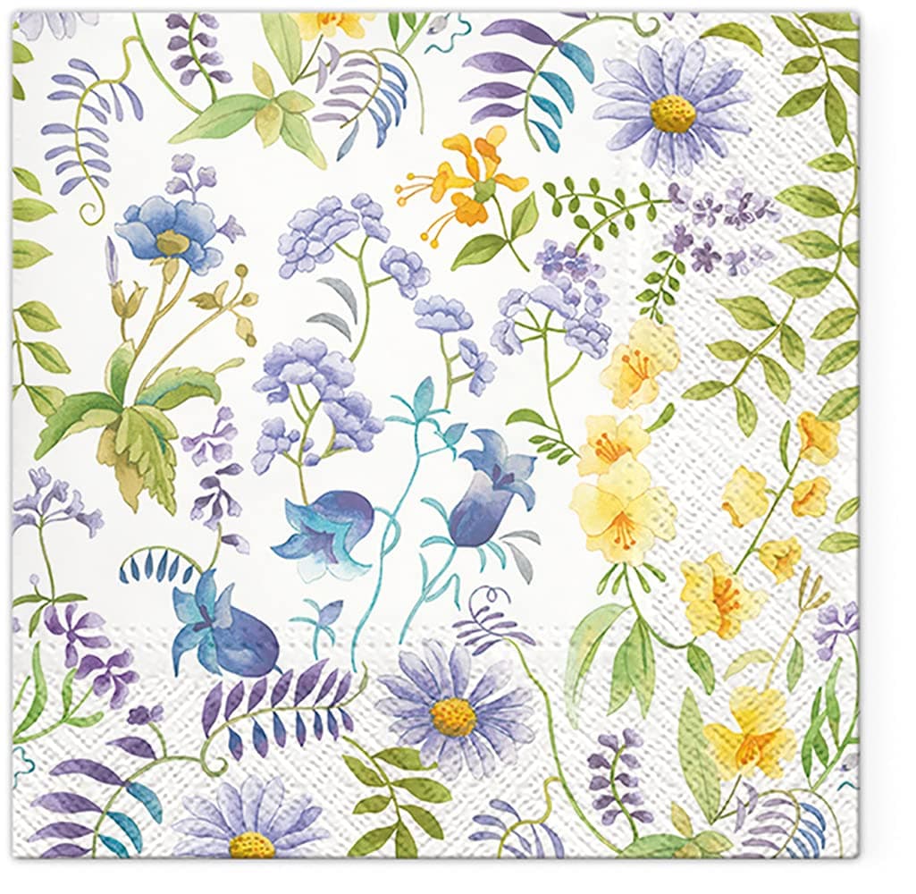 Tete a Tete 3Ply Pastel Flowery Tissue Paper Napkins Decoupage Serviettes 33cm x 33cm - Pack of 20 (Herbs in Pot) — view 5