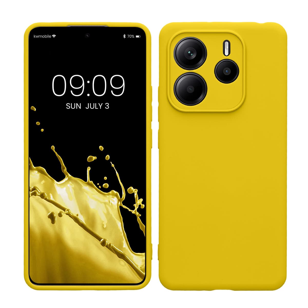 kwmobile Carcasa Compatible con Xiaomi Redmi Note 14 Pro 5G / Poco X7 Funda - Funda Ultrafina de TPU con Bordes elevados - Lavanda Metalizado — view 255
