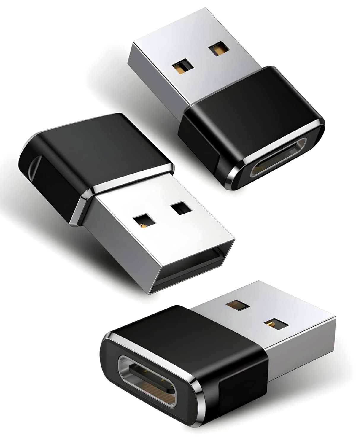 USB to USB C Adapter,USBC Female to USB A Male Adaptor, Type C Converter Charger for iPhone 17 Pro Max,16 15,Apple Watch iWatch S11 S10 SE,AirPods 3,iPad Mini Air,Samsung Galaxy S25