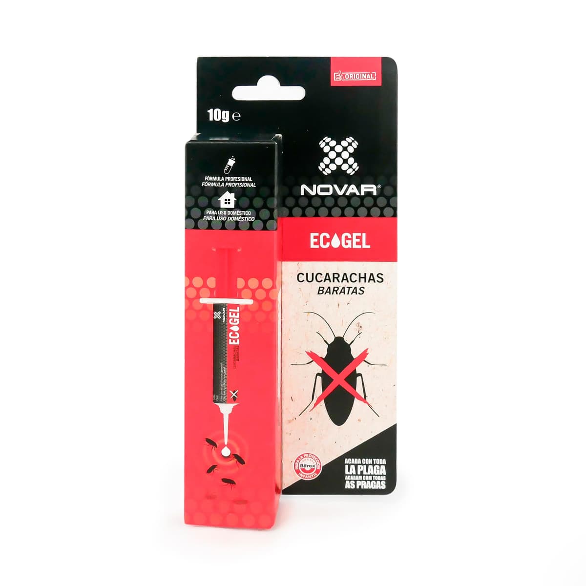 NOVAR ECOGEL Jeringuilla contra cucarachas | Eficacia Profesional| Elimina 50 cucarachas con una Sola Gota, insectos | 10 gr Ecopack — view 5