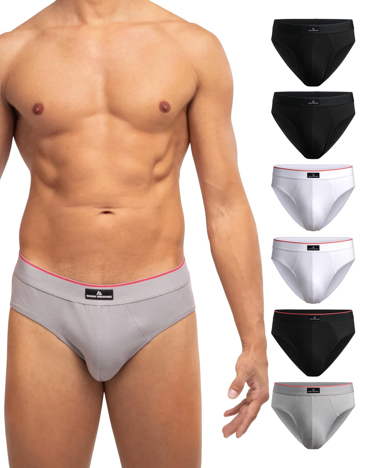 DANISH ENDURANCE Calzoncillos Hombre Slip, Slips Hombre Algodon, Transpirables, Pack de 3 - Ropa Hombre, Ropa Interior — view 10